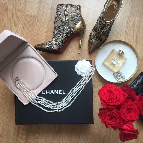 Genuine Freshwater cultured Pearl 5strand necklace - Picture 4 of 11